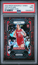 2024 Panini Prizm Monopoly Wnba Red Classic Icon Caitlin Clark 9 PSA #65
