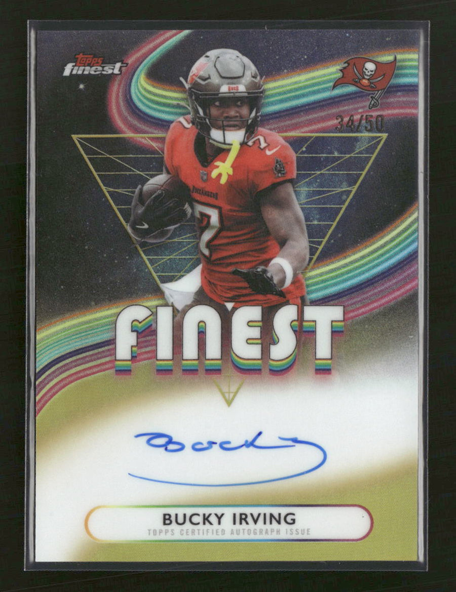 2025 Finest Finest Autographs Gold Geometric Refractor Bucky Irving #/50 #FA-BI