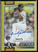 2026 Topps Chrome Rookie AU Yellow Refractors Jack Perkins #/275 Auto #RA-JPE
