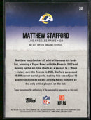 2025 Topps Signature Class Autographs Green Matthew Stafford #/150 Auto #32