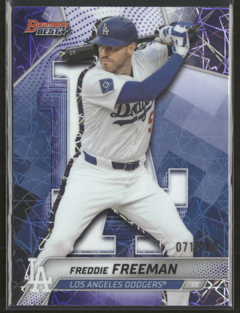 2025 Bowman's Best Purple Lazer Refractors Freddie Freeman #/250 #52
