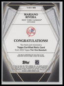2022 Topps Tier One - Tier One Relics Design B Mariano Rivera #/249 #T1R1-MR