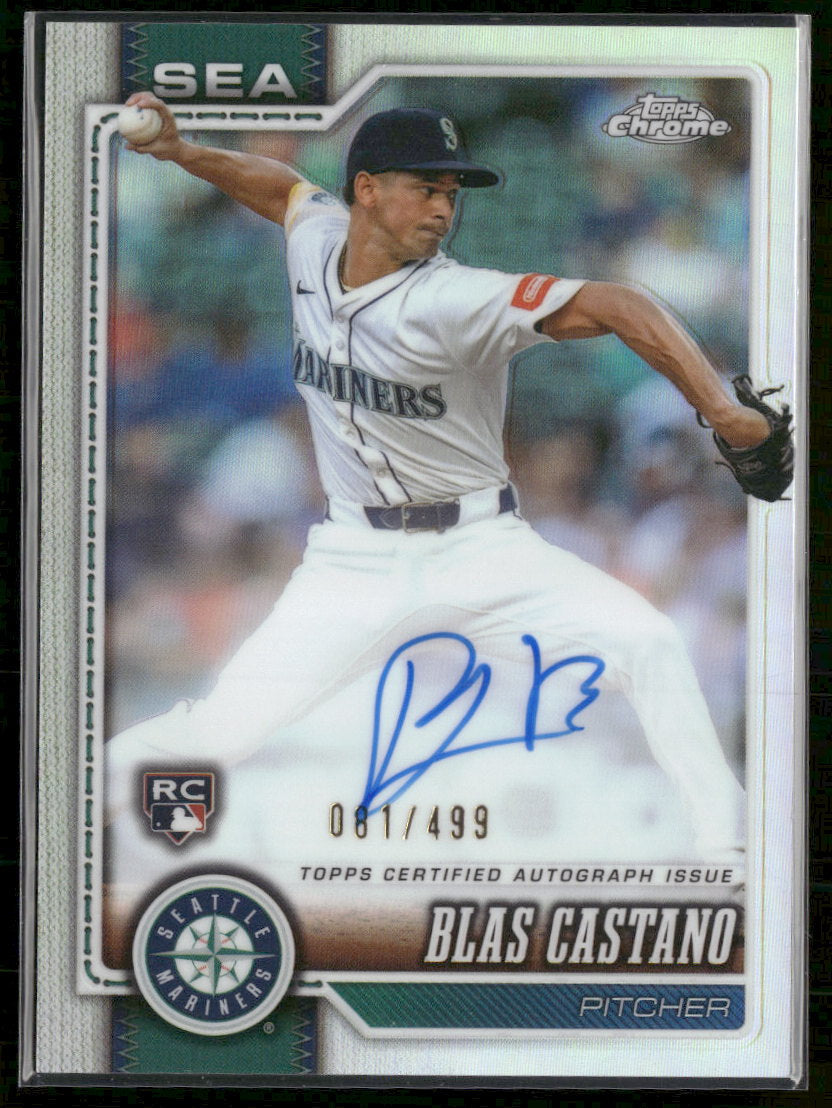 2026 Topps Chrome Retail Rookie AU Refractors Blas Castano #/499 Auto #RA-BCA