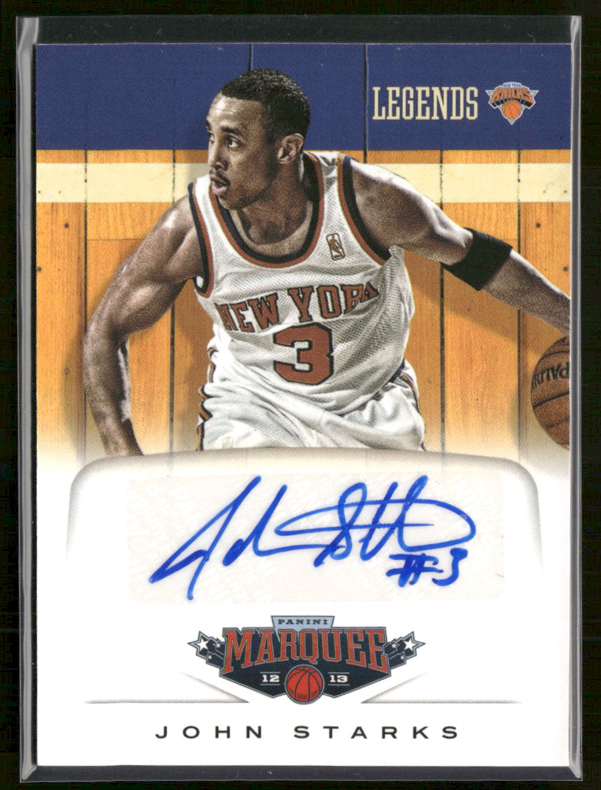 2012-13 Panini Marquee Legends Signatures John Starks Auto #39