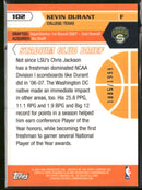 2007-08 Stadium Club Kevin Durant Rookie #/1999 #102