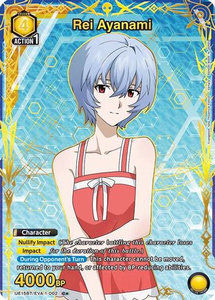 Rei Ayanami (002) (C*) (UE15BT/EVA-1-002) - UE15BT Evangelion New Theatrical Edition Foil