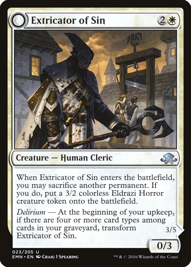 Extricator of Sin // Extricator of Flesh (EMN-023) - Eldritch Moon: (mooneldrazidfc) Foil