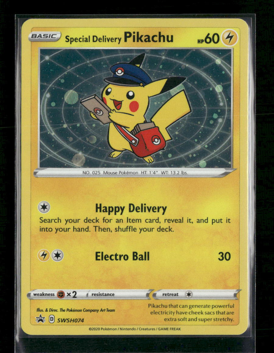 SWSH: Sword & Shield Promo Cards Special Delivery Pikachu #SWSH074