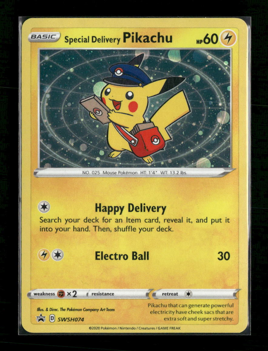 SWSH: Sword & Shield Promo Cards Special Delivery Pikachu #SWSH074