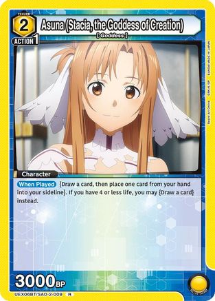 Asuna (Stacia, the Goddess of Creation) (UEX06BT/SAO-2-009) - UEX06BT Sword Art Online Vol2 Foil