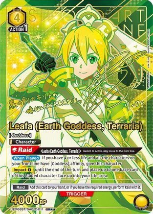 Leafa (Earth Goddess, Terraria) (SR**) (UEX06BT/SAO-2-011) - UEX06BT Sword Art Online Vol2 Foil