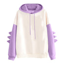 Cartoon Dinosaur Contrast Korean Sweater