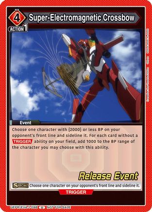 Super-Electromagnetic Crossbow (UEPR/EVA-1-098) - UE15BT Evangelion New Theatrical Edition Release Event Cards