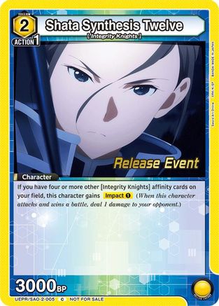 Shata Synthesis Twelve (UEPR/SAO-2-005) - UEX06BT Sword Art Online Vol2 Release Event Cards