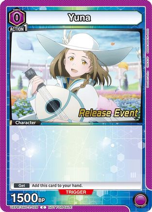 Yuna (028) (UEPR/SAO-2-028) - UEX06BT Sword Art Online Vol2 Release Event Cards