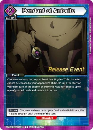 Pendant of Aniorite (UEPR/SAO-2-058) - UEX06BT Sword Art Online Vol2 Release Event Cards