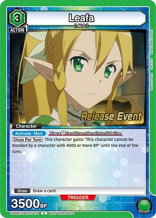 Leafa (070) (UEPR/SAO-2-070) - UEX06BT Sword Art Online Vol2 Release Event Cards