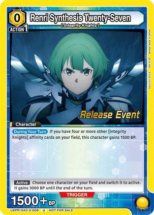 Renri Synthesis Twenty-Seven (UEPR/SAO-2-008) - UEX06BT Sword Art Online Vol2 Release Event Cards