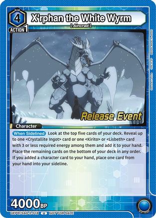 X'rphan the White Wyrm (UEPR/SAO-2-018) - UEX06BT Sword Art Online Vol2 Release Event Cards