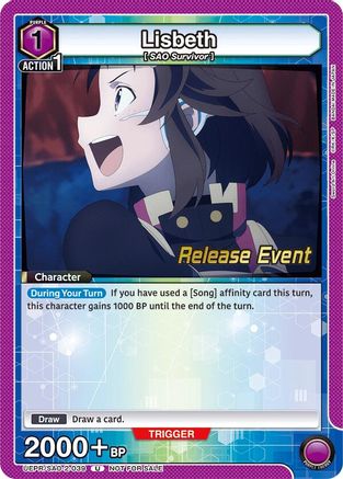 Lisbeth (039) (UEPR/SAO-2-039) - UEX06BT Sword Art Online Vol2 Release Event Cards