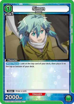 Sinon (072) (Box Topper Foil) (UEX06BT/SAO-2-072) - UEX06BT Sword Art Online Vol2 Foil
