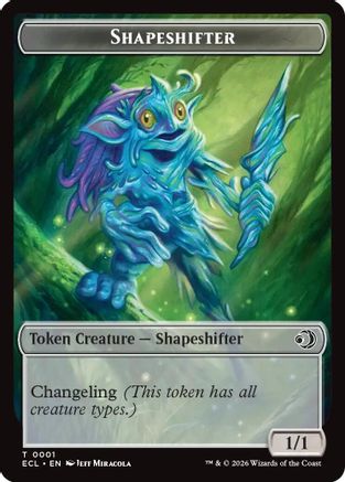 Shapeshifter // Map Double-Sided Token (ECL-1 // 17) - Lorwyn Eclipsed