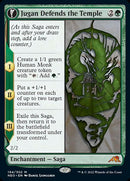 Jugan Defends the Temple // Remnant of the Rising Star (NEO-194) - Kamigawa: Neon Dynasty: (fandfc, enchantment) Foil