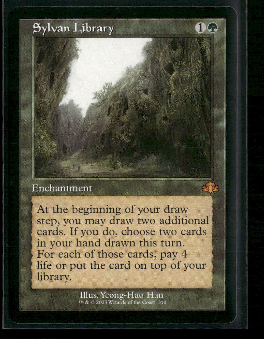 Dominaria Remastered Sylvan Library (Retro Frame) #350