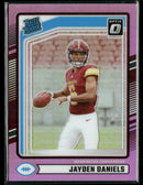 2024 Donruss Optic Rated Rookies Preview Pink Jayden Daniels Rookie #389
