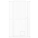 67.5" Extra Tall Pet Gate Heavy-Duty Metal Cat Gate with 30.5"-41" Wide Opening-White