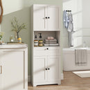 67.5 Inch Tall Modern Freestanding Floor Storage Cabinet with 4 Doors and 1 Drawer