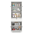 67.5 Inch Tall Modern Freestanding Floor Storage Cabinet with 4 Doors and 1 Drawer