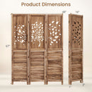 3-Panel Folding Room Divider 67" with Tree Cutout Design