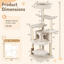 Multi-Level Cat Tree 67 Inch with Condo and Perch