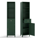 67 Inch Tall Bathroom Cabinet Narrow Floor Cabinet with Fluted Door