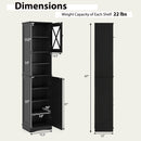 67 Inch Tall Bathroom Cabinet Freestanding Storage Cabinet with 5 Adjustable Shelves