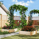 67 x 83 Inch Garden Arch Trellis Metal Pergola Arbor for Climbing Plants-Black