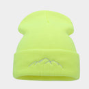 Peak Embroidery Beanie Hat Warm Trendy