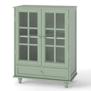 Buffet Cabinet with Glass Doors and Adjustable Shelves