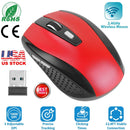 2.4G Wireless Gaming Mouse Optical Mice w/ Receiver 3 Adjustable DPI 6 Buttons For PC Laptop Computer Macbook