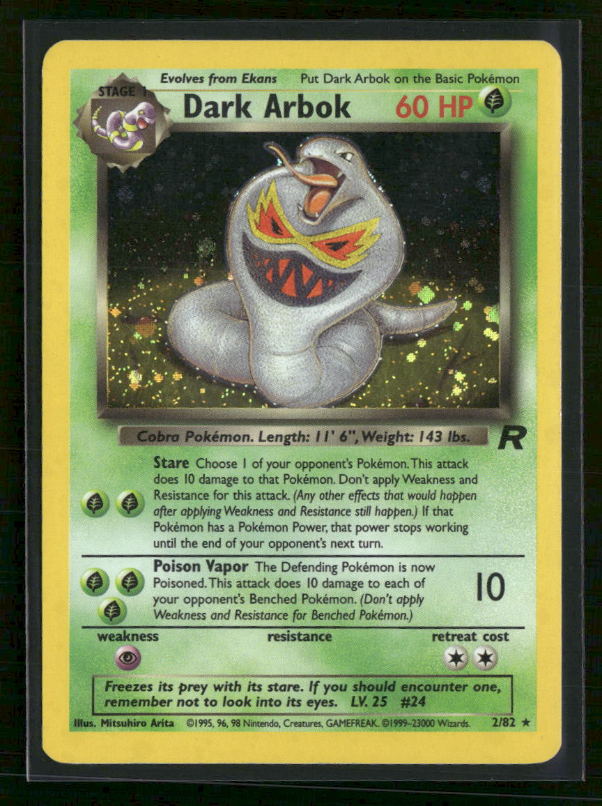 Team Rocket Dark Arbok (2) #02/82