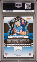 2022 Panini Mosaic Reactive Orange Justin Herbert 10 PSA #101