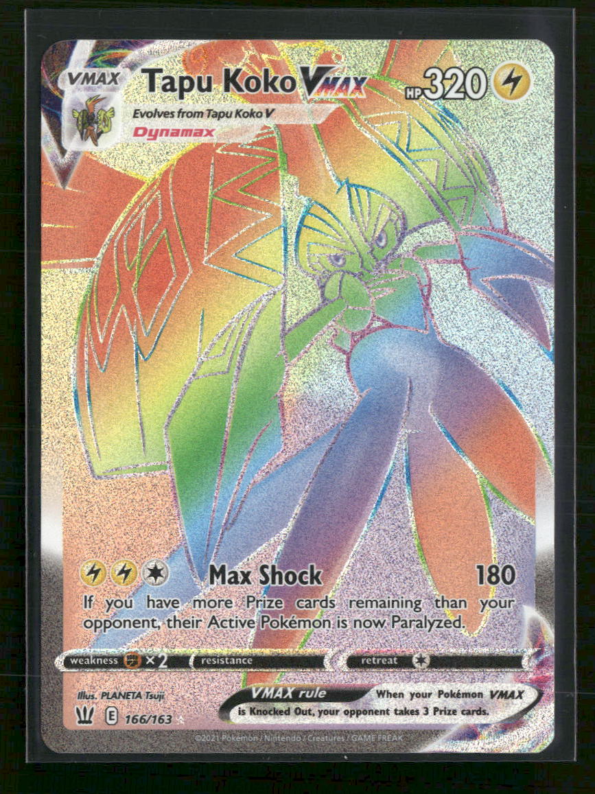 SWSH05: Battle Styles Tapu Koko VMAX (Secret) #166/163