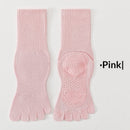 SpringSummer Yoga Socks Five-Toe Mid-Calf, Non-Slip