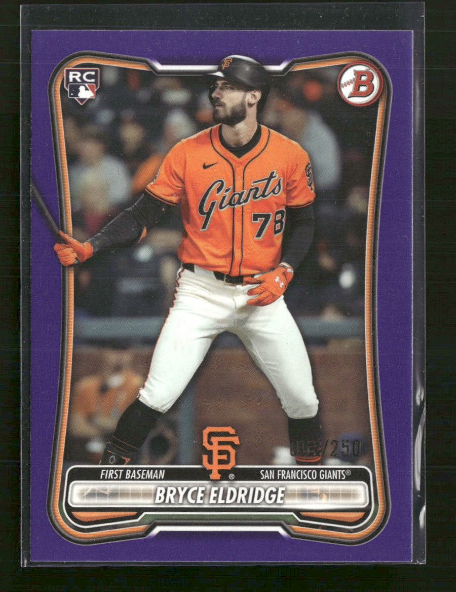 2026 Bowman Chrome Prospects Purple Bryce Eldridge Rookie #/250 #58