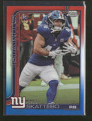 2025 Topps Chrome Red White and Blue Refractor Cam Skattebo Rookie #331