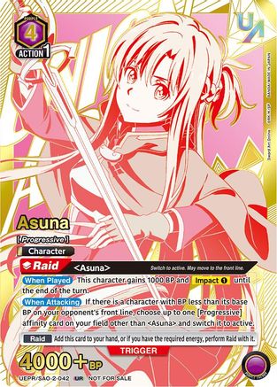 Asuna (042) (UEPR/SAO-2-042) - Union Arena Promotion Cards Foil