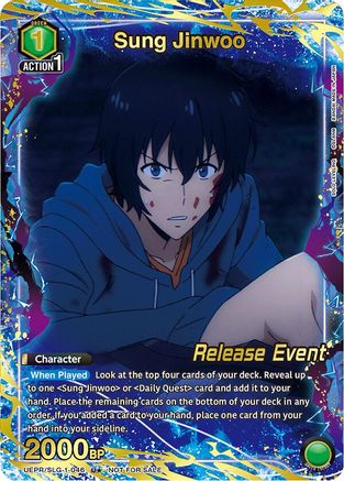Sung Jinwoo (046) (U*) (UE17BT/SLG-1-046) - UE17BT SOLO LEVELING Release Event Cards Foil