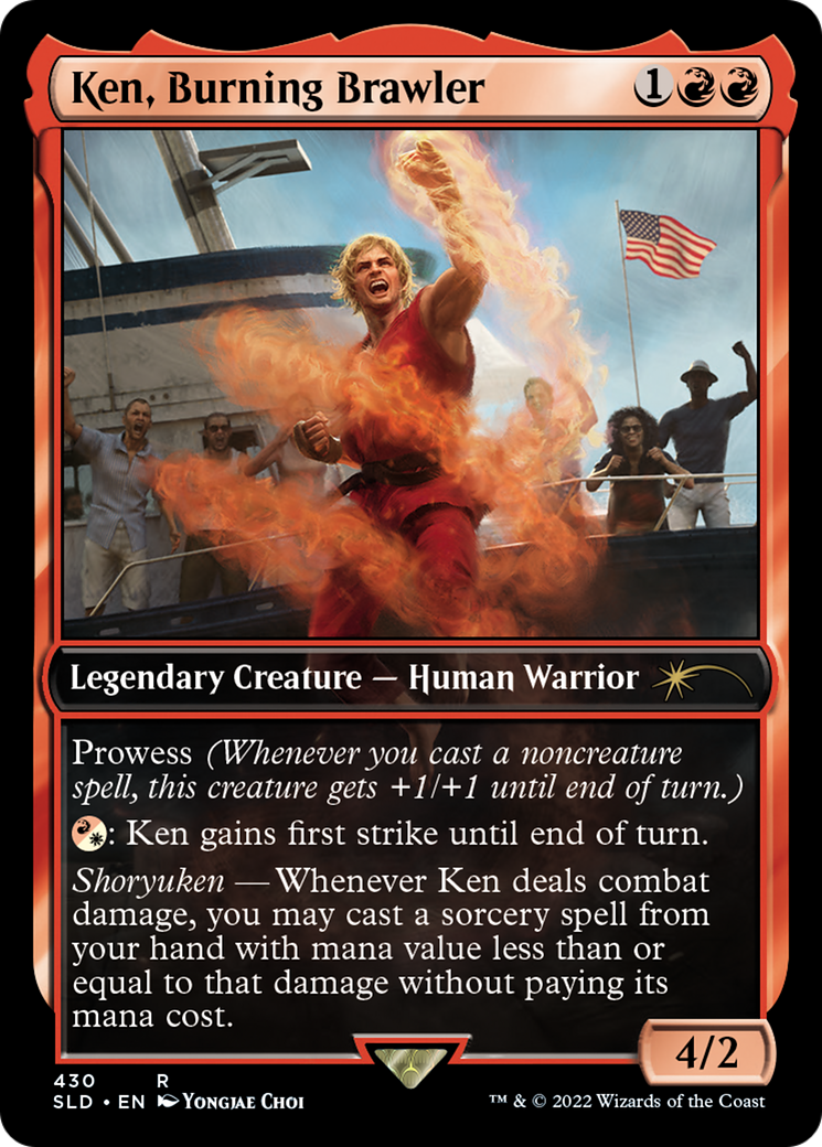 Aisha of Sparks and Smoke (SLD-430) - Secret Lair Drop / Ken, Burning Brawler