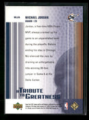 2003-04 Upper Deck MVP A Tribute to Greatness Michael Jordan #MJ6